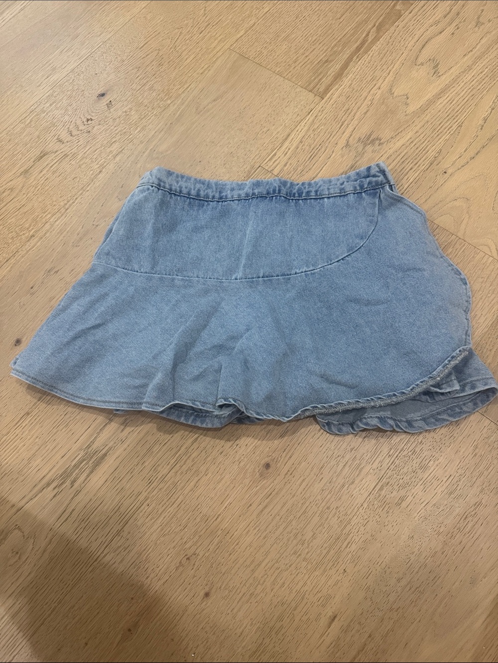 Light Wash Denim Skort